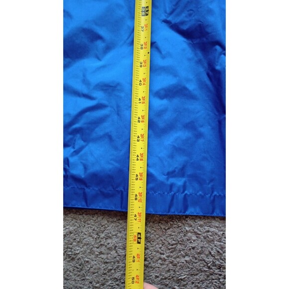 Climate Zone Unisex Blue Lined Comfortable Hooded Rain Jacket Size 10 Retro - Picture 5 of 5